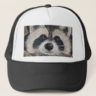 Raccoon Painting Trucker Hat