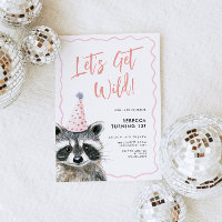 Raccoon Party Hat Let's Get Wild Birthday