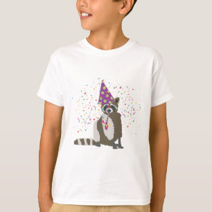 Raccoon Partying - Animals Having a Party T-Shirt