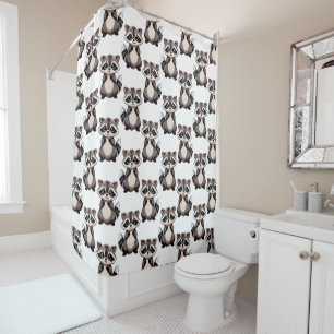 Raccoon Pattern Design White