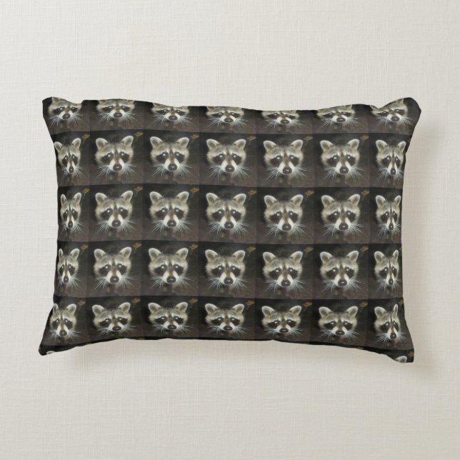 Raccoon Pillow CUTE (Back)