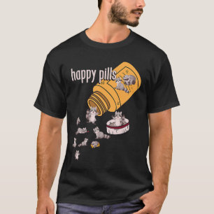 Raccoon Pills  Animals Cute Happy Sarcastic Joke T-Shirt
