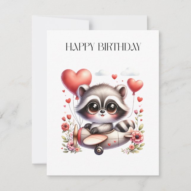 Raccoon Pilot Birthday (Front)