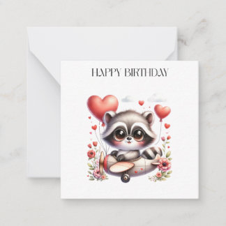 Raccoon Pilot Birthday Card