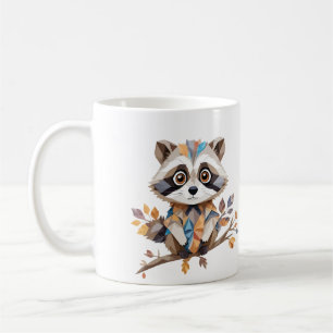 Raccoon Playful Adorable Fun Animal Colourful Happ Coffee Mug