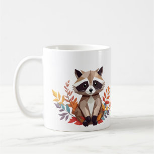 Raccoon Playful Adorable Fun Animal Colourful Happ Coffee Mug