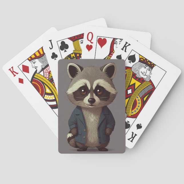 raccoon  playing cards (Back)