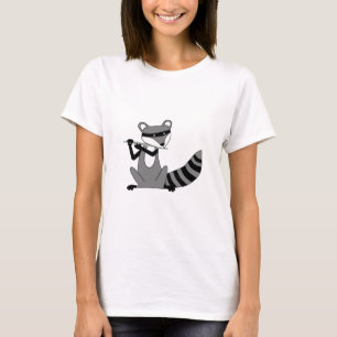 Raccoon Playing the Flute T-Shirt