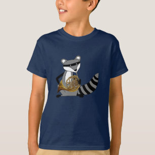 Raccoon Playing the French Horn T-Shirt