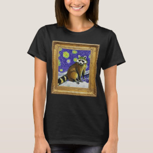 Raccoon Post Impressionism Artwork Artist Painting T-Shirt