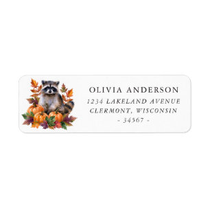 Raccoon Pumpkin Return Address
