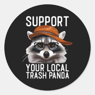 Raccoon Raccoon Trash Panda Classic Round Sticker