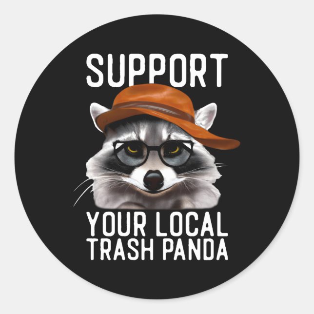 Raccoon Raccoon Trash Panda Classic Round Sticker (Front)