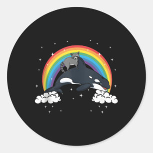 Raccoon Raccoons Trash Panda Orca Whale Er Classic Round Sticker