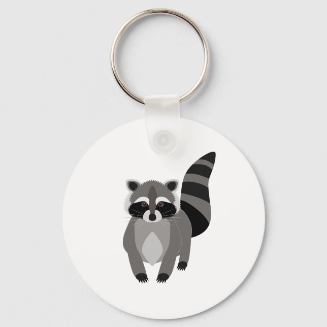 Raccoon Rascal Keychain (Front)