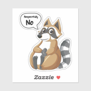 Raccoon Respectfully No Badge Reel