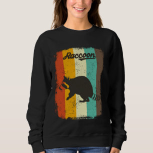 Raccoon Retro 70s Vintage Trash Bandit Lover Sweatshirt