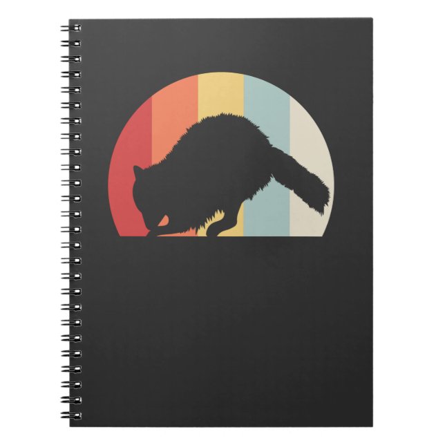 Raccoon Retro Vintage Notebook (Front)