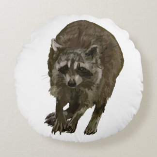 Raccoon Round Pillow