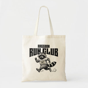 "Raccoon Run Club Marathon Retro Trash Panda Runne Tote Bag