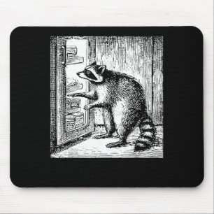 Raccoon Searching For Meaning And Snacks Humorous Mouse Pad