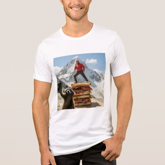 Raccoon Selfie 4 Tri-Blend Shirt (Front)