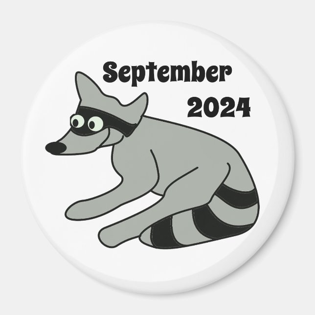 Raccoon, September 2024 Magnet (Front)