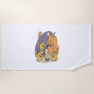 Raccoon Shirt Country Pumpkin Beach Towel