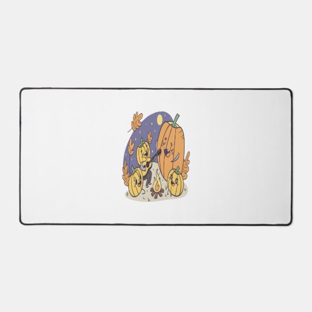 Raccoon Shirt Country Pumpkin Desk Mat (Front)