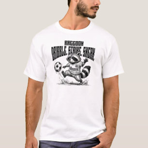 "Raccoon Soccer Star - Dribble Strike Sneak " T-Shirt