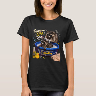 Raccoon Spa Day Jimothy Bubble Bath Cute Trash T-Shirt
