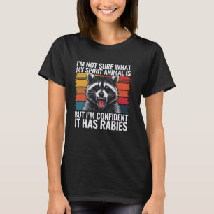 Raccoon Spirit Animal Rabies Funny Retro Vintage S T-Shirt