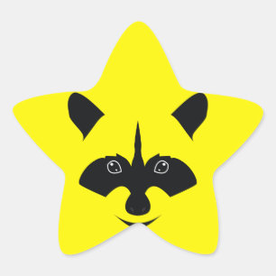Raccoon Star Sticker