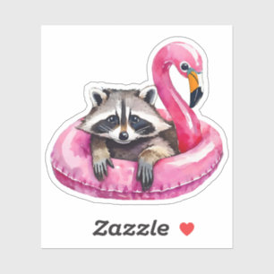 Raccoon Summer Floatie Sticker