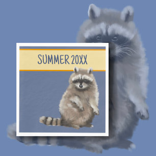 Raccoon Summer Paper Napkin