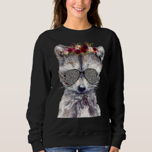 Raccoon Sunglass Japanese Cherry Cute Blossom Saku Sweatshirt