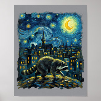 Raccoon Surviving Purely Out Of Spite Sarcastic Poster