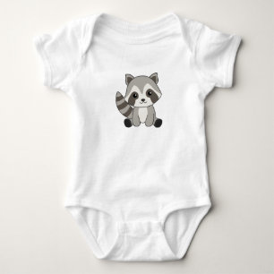 Raccoon Sweet Animals For Kids Funny Raccoons Baby Bodysuit