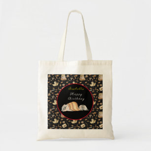 Raccoon Sweet Fall Customize Text and Colour Tote Bag