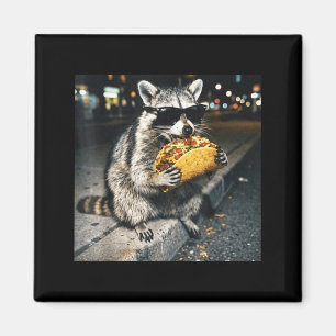 Raccoon taco magnet