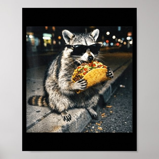Raccoon taco  poster (Front)