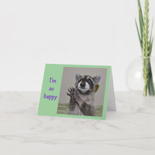Raccoon Thank You Notecard