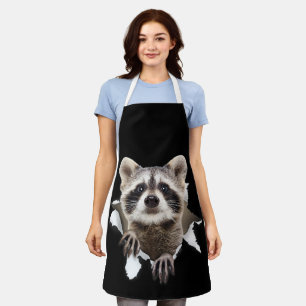 Raccoon Torn For Raccoon Lover, Raccoon Dad, Racco Apron