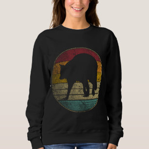 Raccoon Trash Panda Vintage Distressed Retro Silho Sweatshirt