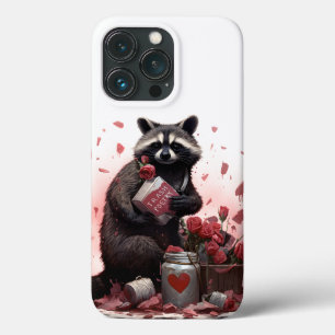 Raccoon trash poetry Valentines day iPhone 13 Pro Case
