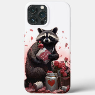 Raccoon trash poetry Valentines day iPhone 13 Pro Max Case