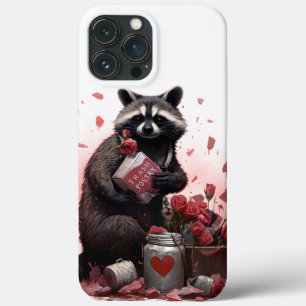 Raccoon trash poetry Valentines day iPhone 13 Pro Max Case