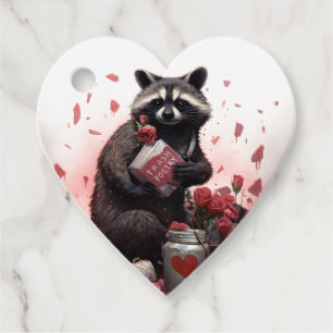 Raccoon trash poetry Valentines day Favour Tags