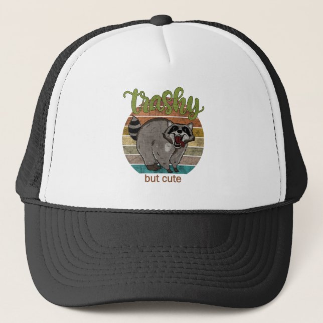 Raccoon - Trashy but cute Trucker Hat (Front)