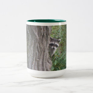Raccoon Two-Tone Coffee Mug